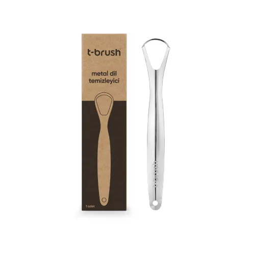 T-Brush - Paslanmaz Çelik Dil Temizleyici / Dil Sıyırıcı