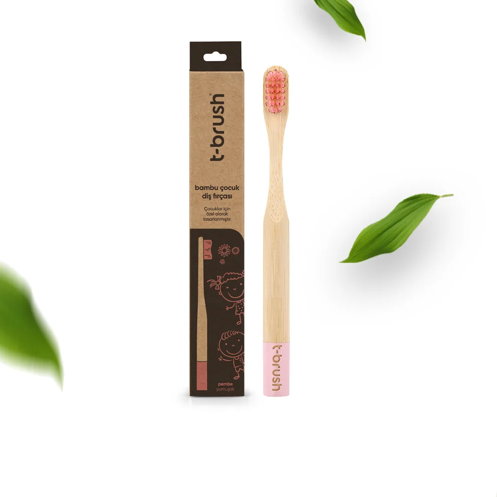 T-Brush - Vegan Bamboo Kids Toothbrush - Soft