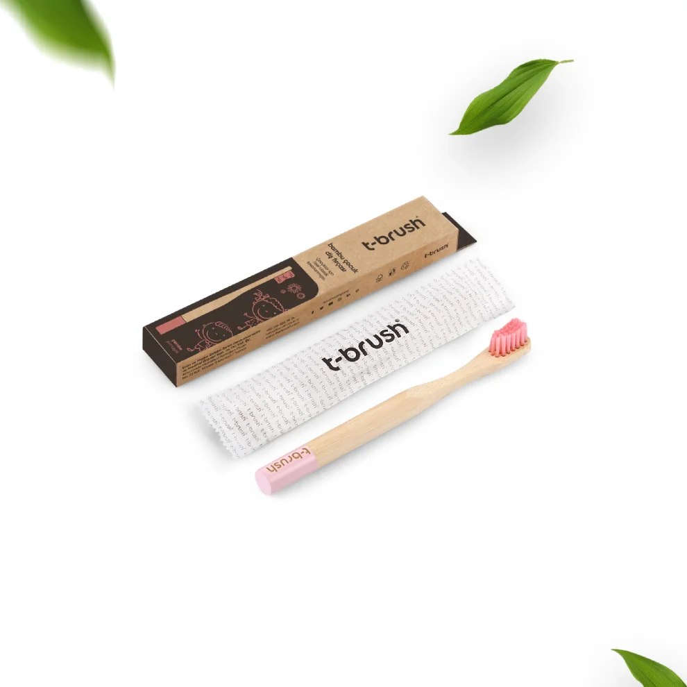 T-Brush - Vegan Bamboo Kids Toothbrush - Soft