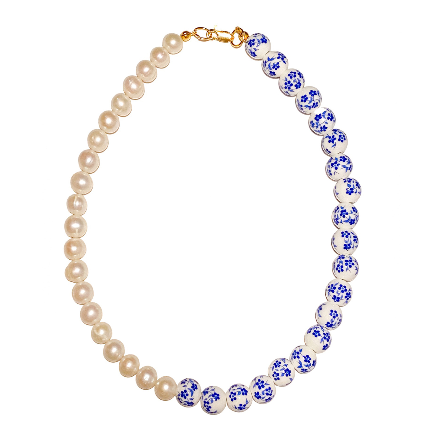 The Navy Pearl Necklace