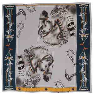 Delusion Horses & Snakes Twill Silk Art Shawl