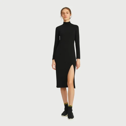 Auric - Limited Modal Yüksek Yaka Elbise