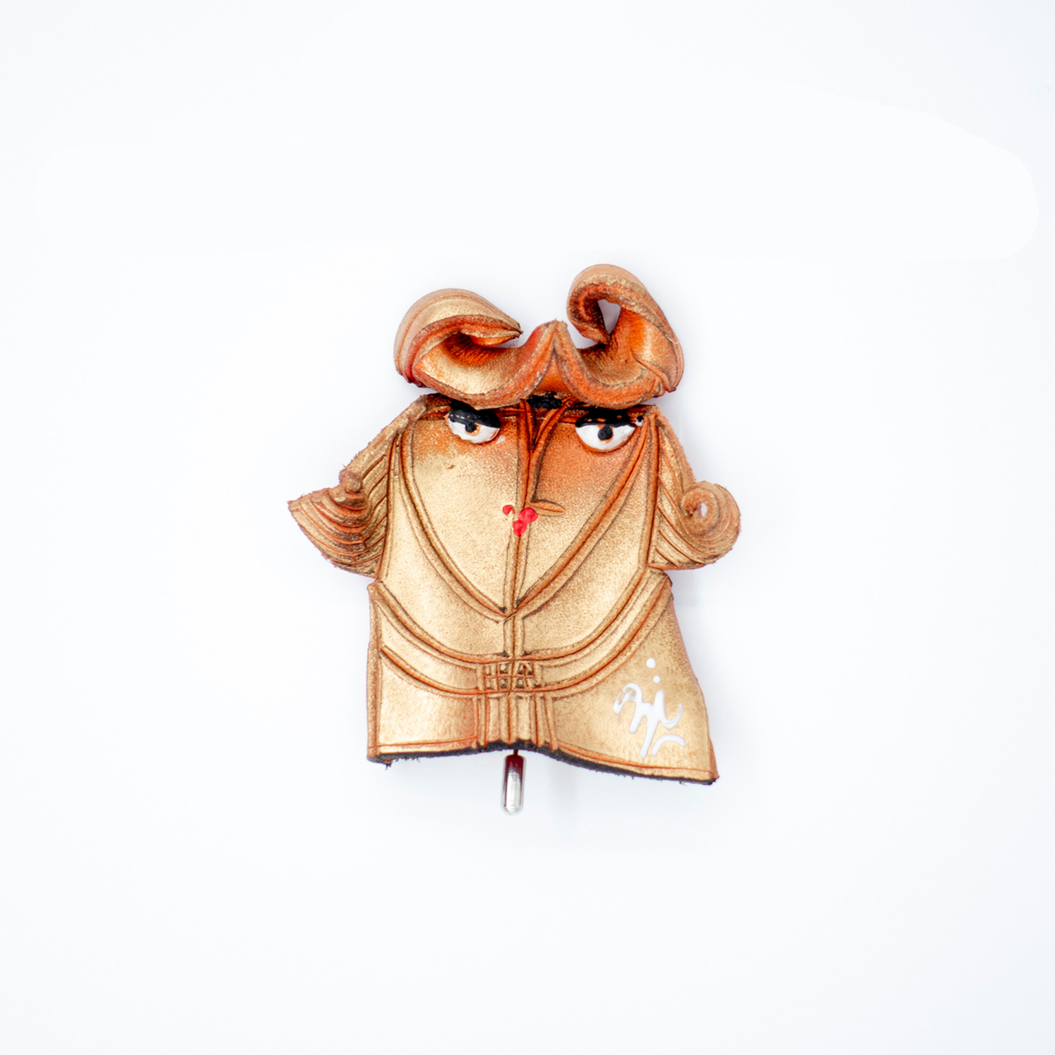 Handmade Leather Brooch No: 25