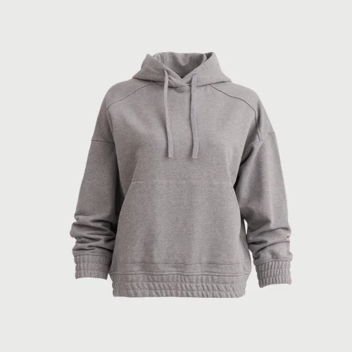 Auric - Kapüşonlu Cepli Basic Sweatshirt