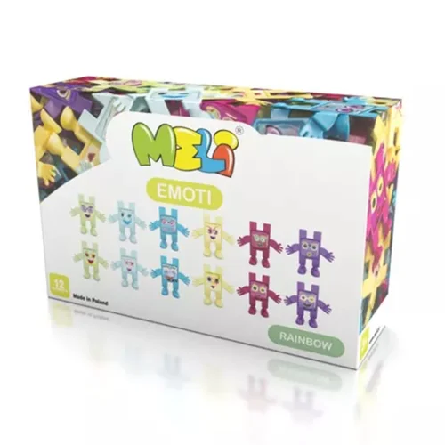 Meli Toys - Blok Oyuncak Emoti Rainbow