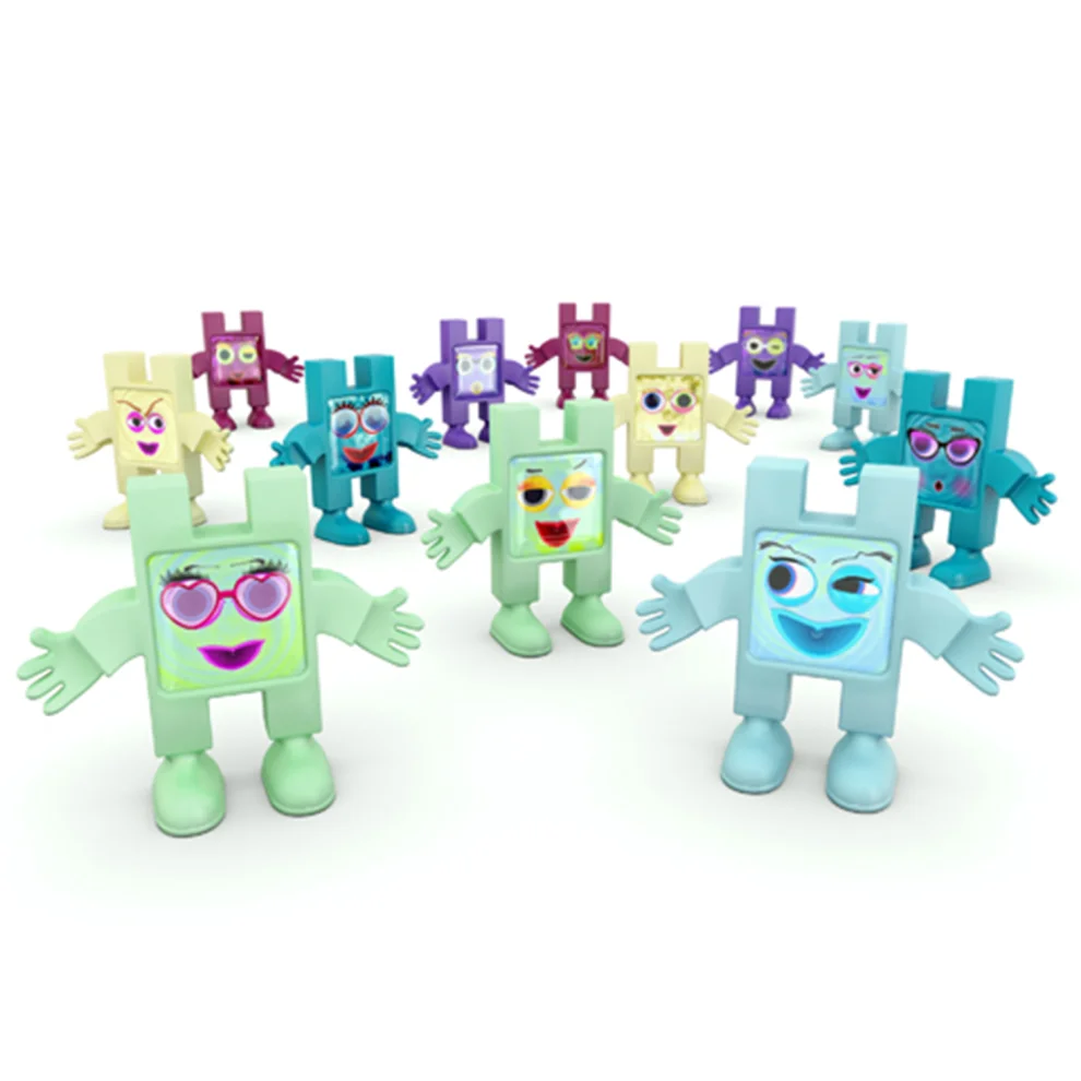 Meli Toys - Blok Oyuncak Emoti Rainbow