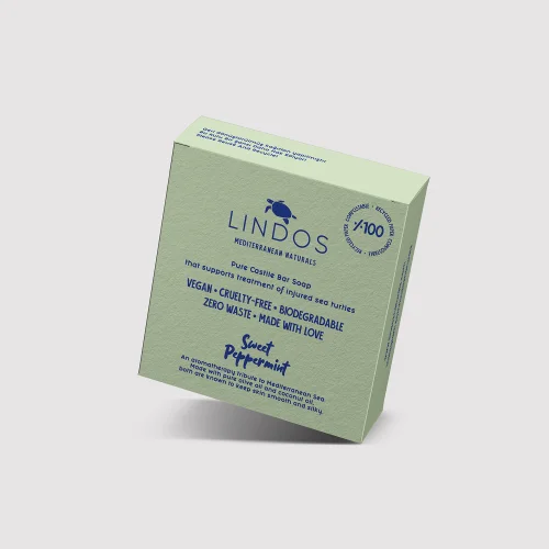 Lindos Naturals - Pure Castile Bar Soap - Sweet Peppermint