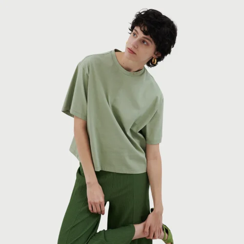 Auric - Cotton Auric Embroidered Oversize T-shirt
