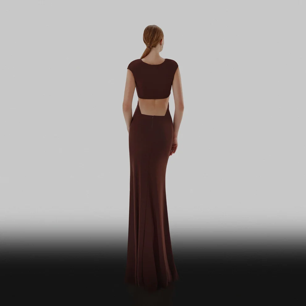 Esotte - Hera Crosswrap Low Waist Designer Evening Dress