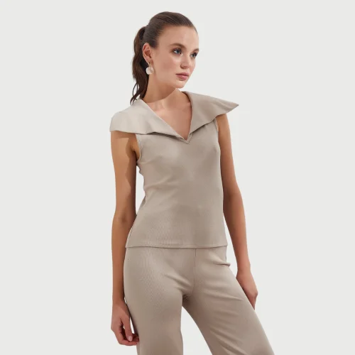 Auric - Limited Polo Neck Blouse