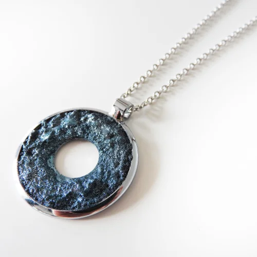 Root Jewellery - Hole Moon Concrete Necklace