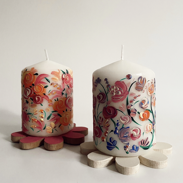 Set Of 2 Block Candles