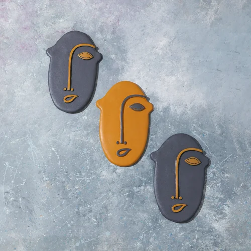 B'art Design - Face Masks Wall Accessory Set Of 3