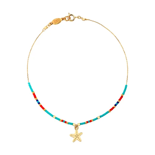 Atelier Petites Pierres - Baia - Starfish Charm Beaded Anklet