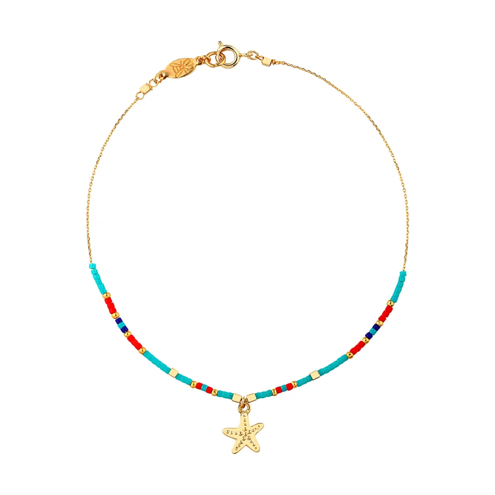 Atelier Petites Pierres - Baia - Starfish Charm Beaded Anklet