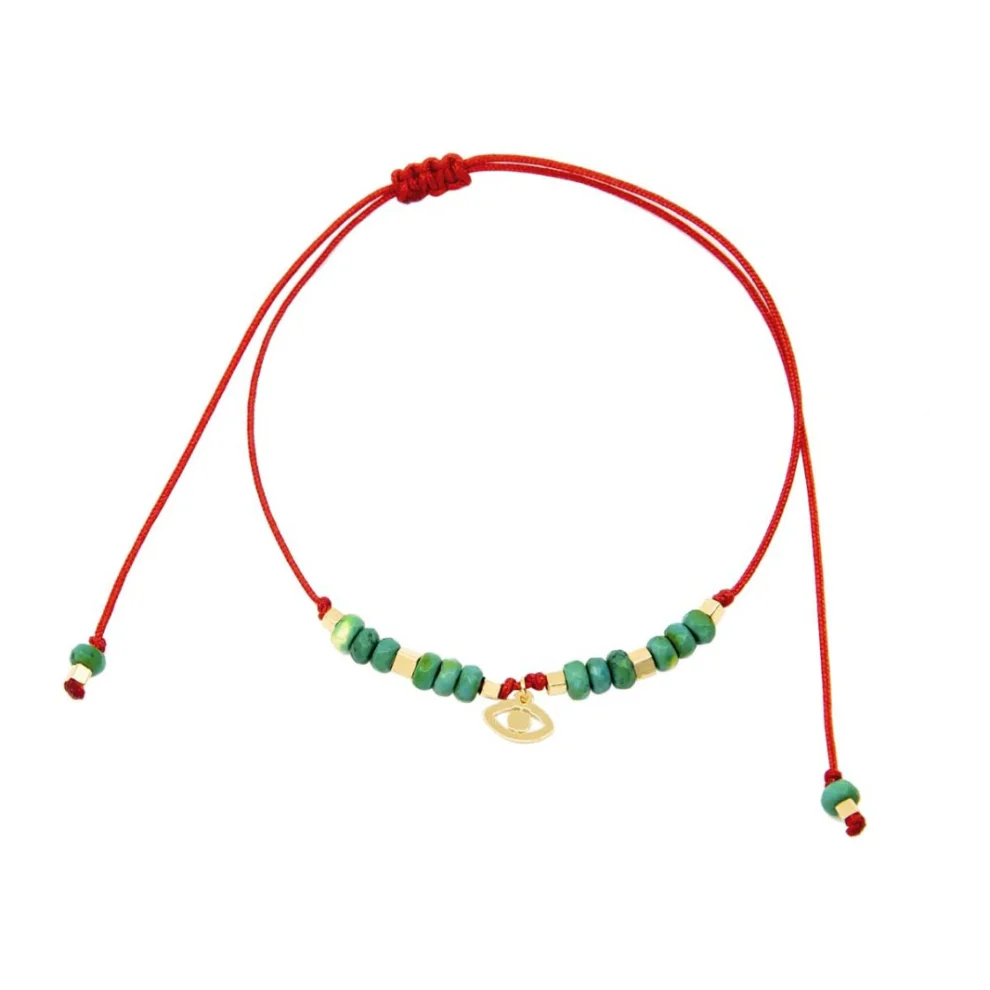 Atelier Petites Pierres - Blue Luck - Minimalistic Eye Anklet