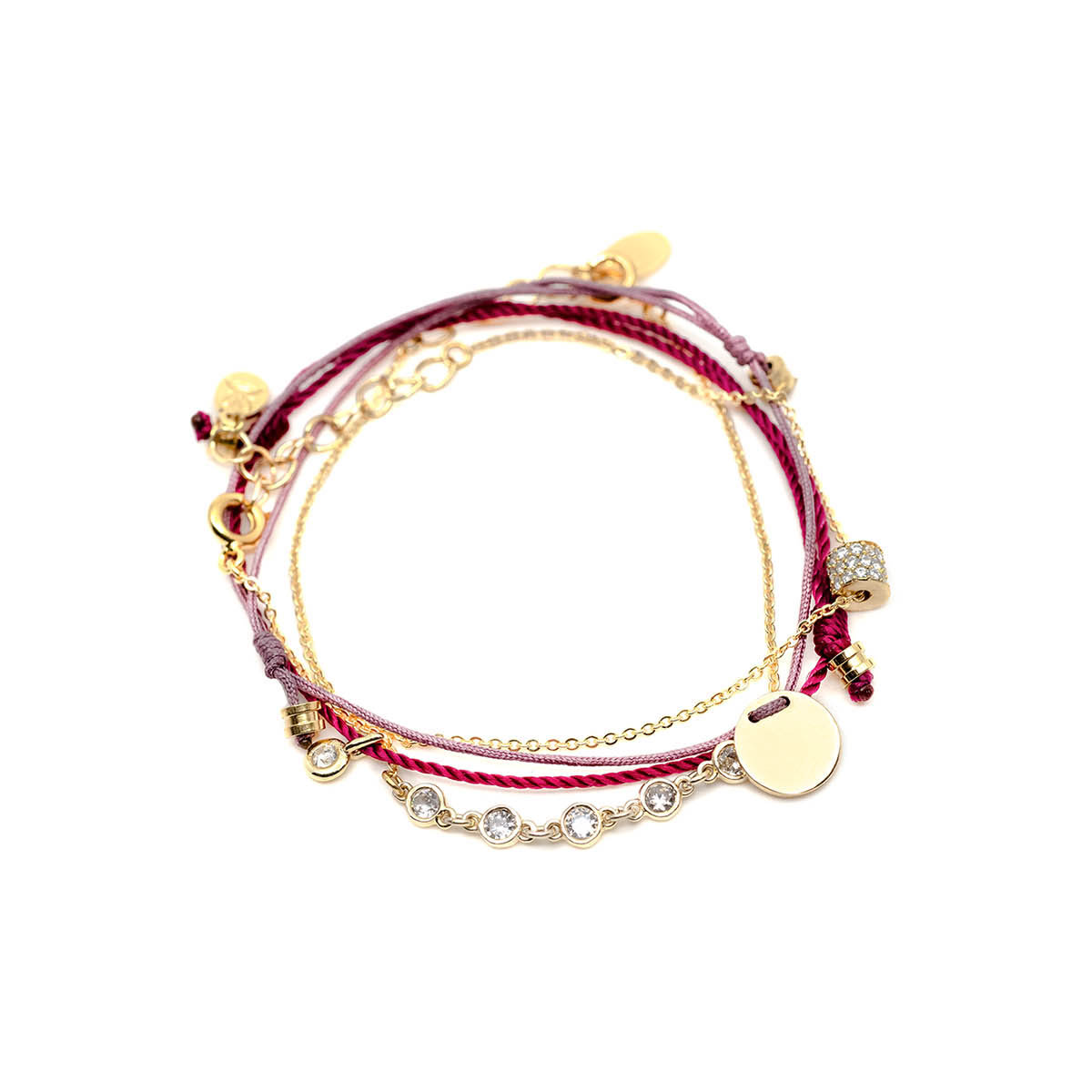 Fuschia - Stackable Set Of Bracelet