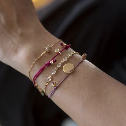 Atelier Petites Pierres - Fuschia - Stackable Set Of Bracelet