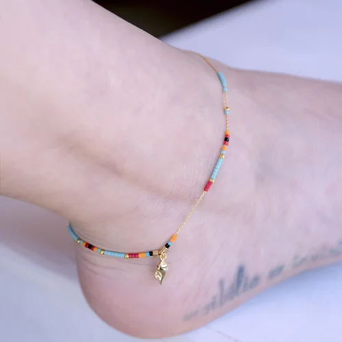 Atelier Petites Pierres - Honolulu -dainty Beaded Charm Anklet