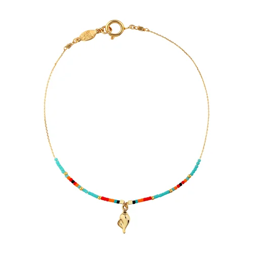 Atelier Petites Pierres - Honolulu -dainty Beaded Charm Anklet