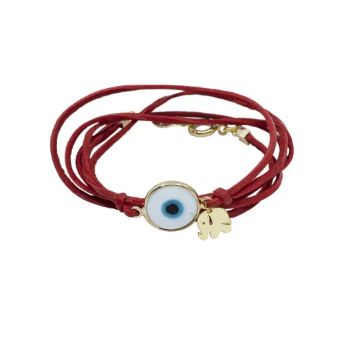 Atelier Petites Pierres - Murano - Red Leather Bracelet