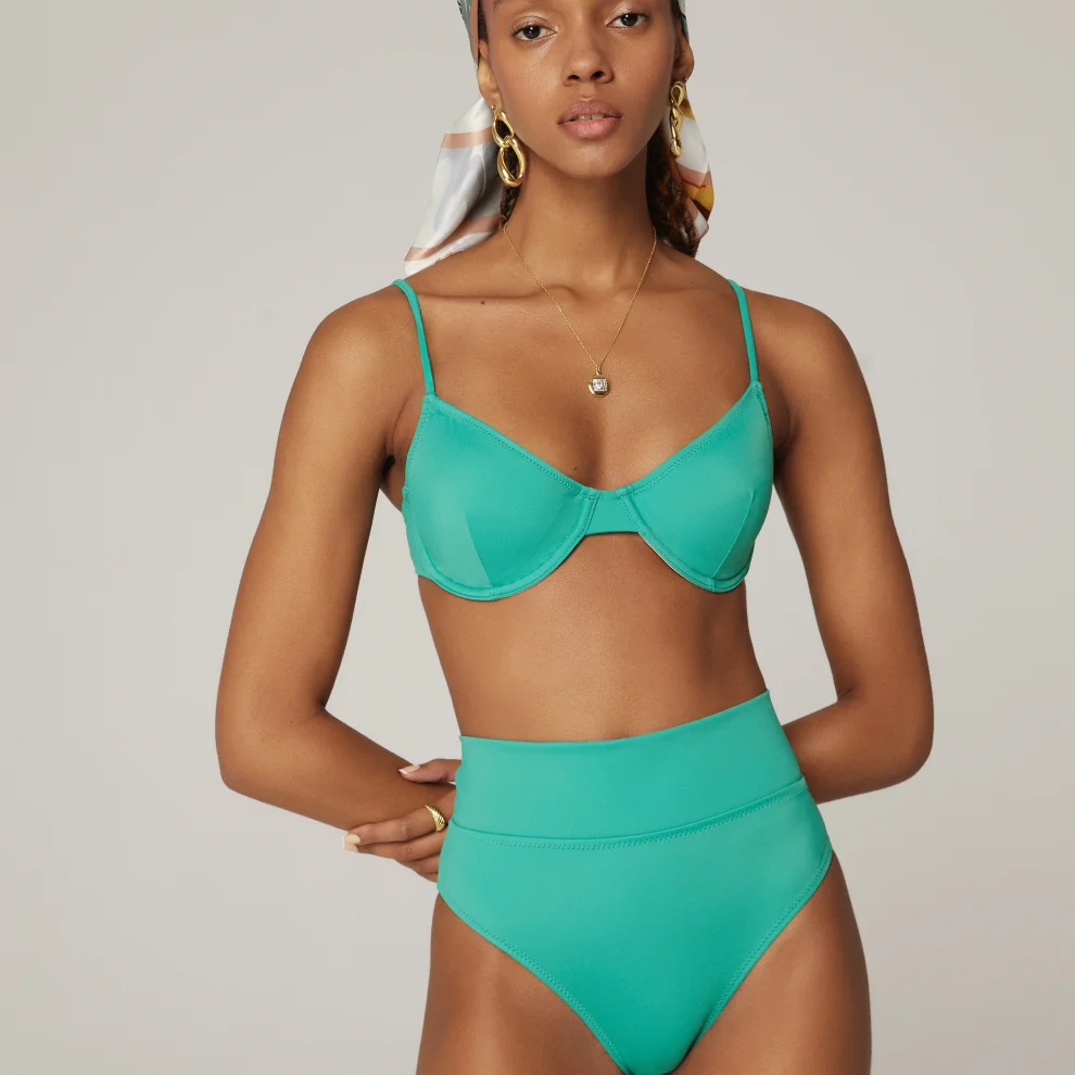 Haracci - Solana Pin-up Yüksek Belli Econyl Bikini Set