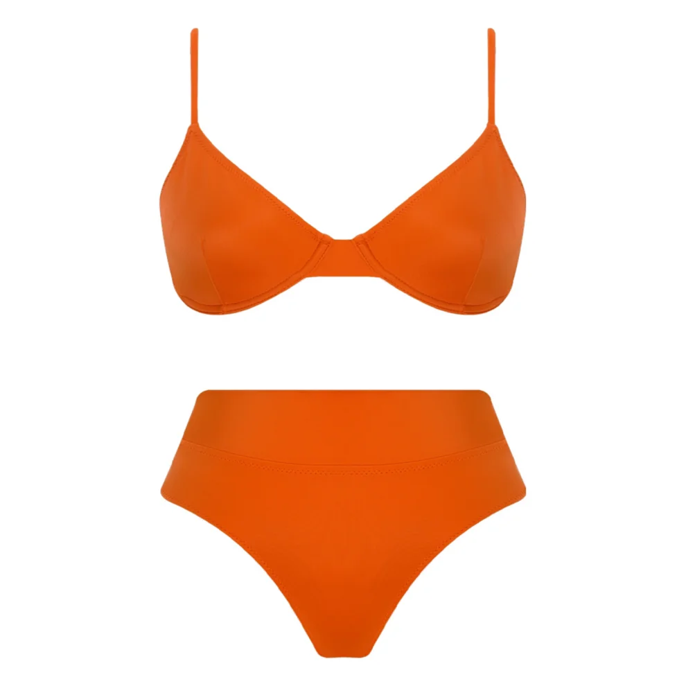 Haracci - Solana Pin-up Yüksek Belli Econyl Bikini Set