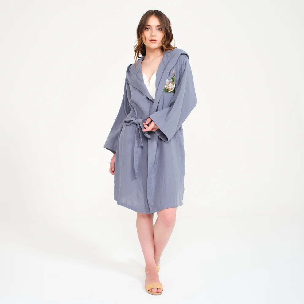 Muslin Robe, Bademantel, Cotton Kimono Robe, Soft and Cozy Bath Robe, Comfy  Bathrobe 