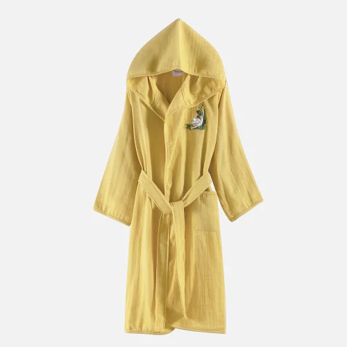 Miespiga - Personalized Duck Embroidered Pool, Beach, Baht Hooded Cover-up Robe For Girl & Boy Kids- Muslin And Cotton Kimono Bathrobe