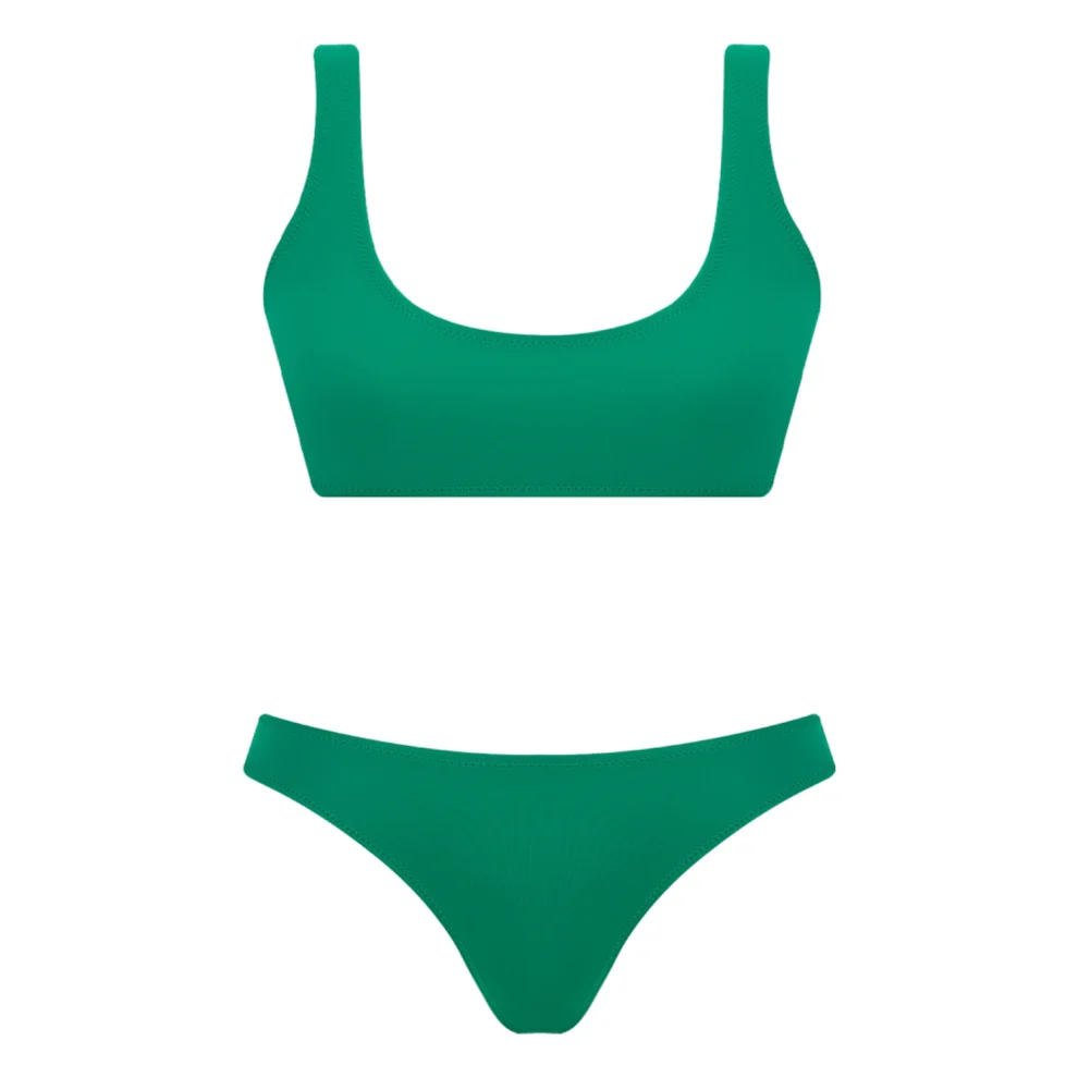 Haracci - Sierra Econyl Bra Like Sportive Bikini Set Green L | hipicon