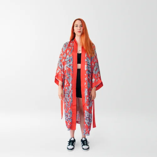 Helal Merch - Long Dark Double Dragon Kimono