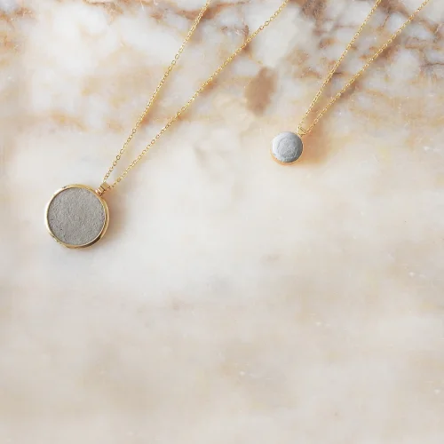 Root Jewellery - Circle Frame Concrete Necklace