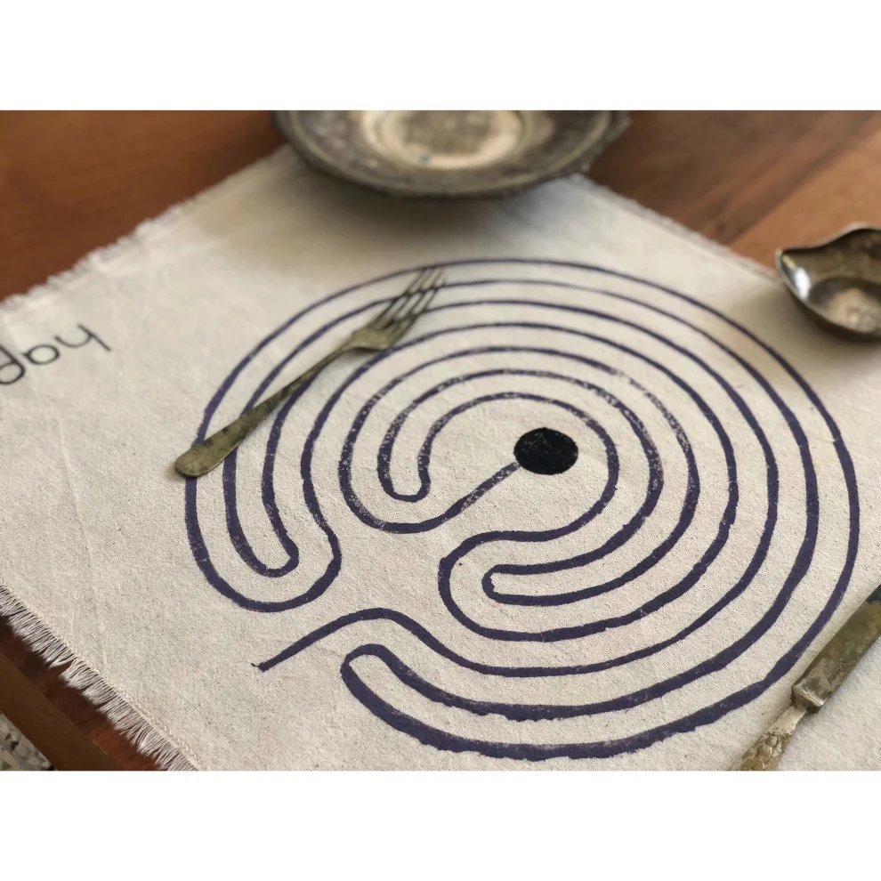 Happa - The Knidos Labyrinth Set Of 4 Placemats