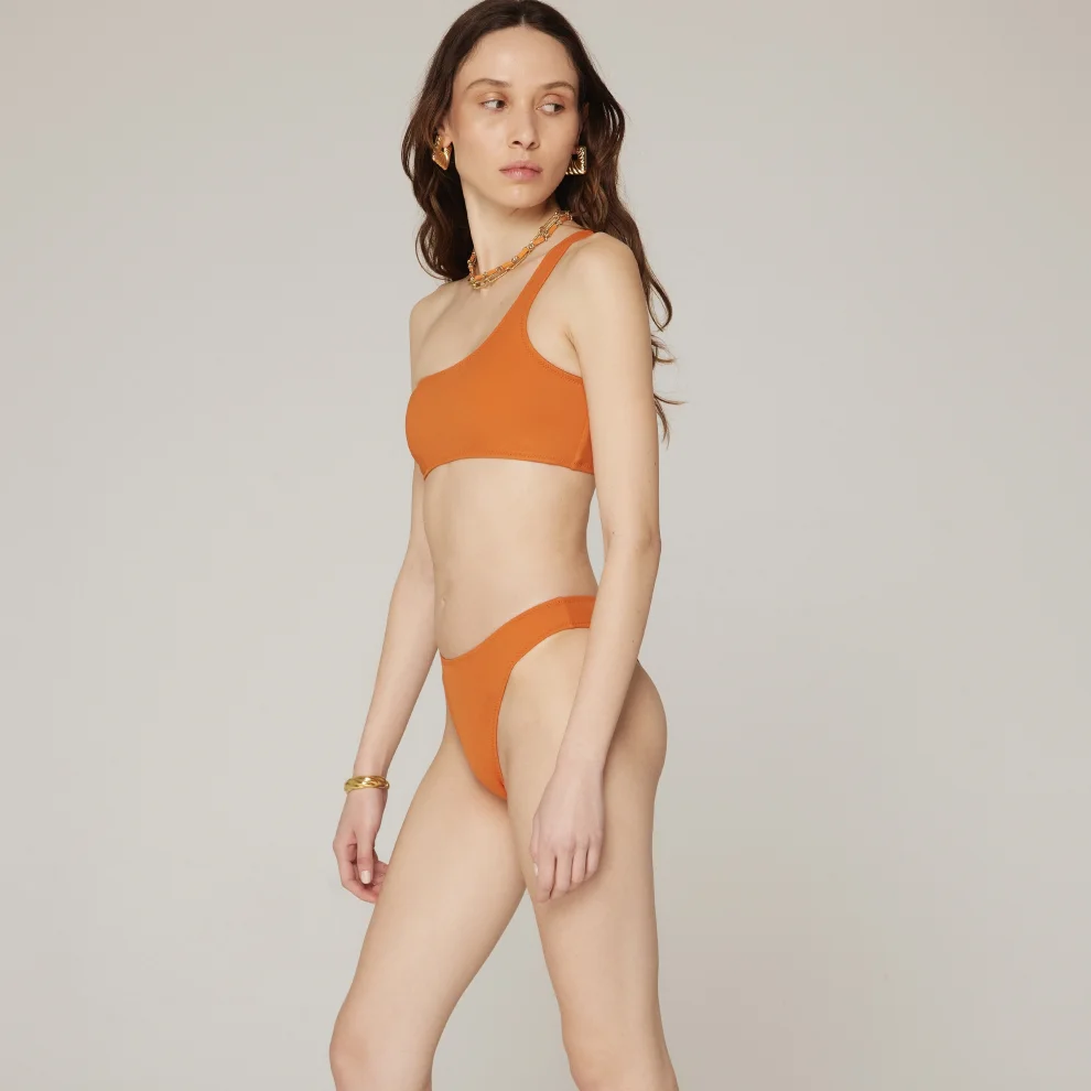 Haracci Bikini & Swimsuit  Auretta One Shoulder Brazilian Orange