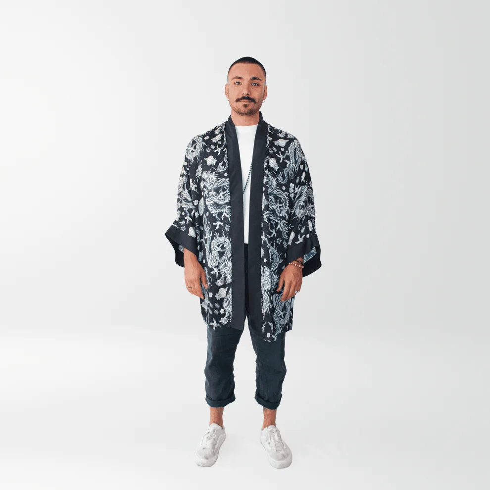 Helal Merch - Short Double Dragon Kimono