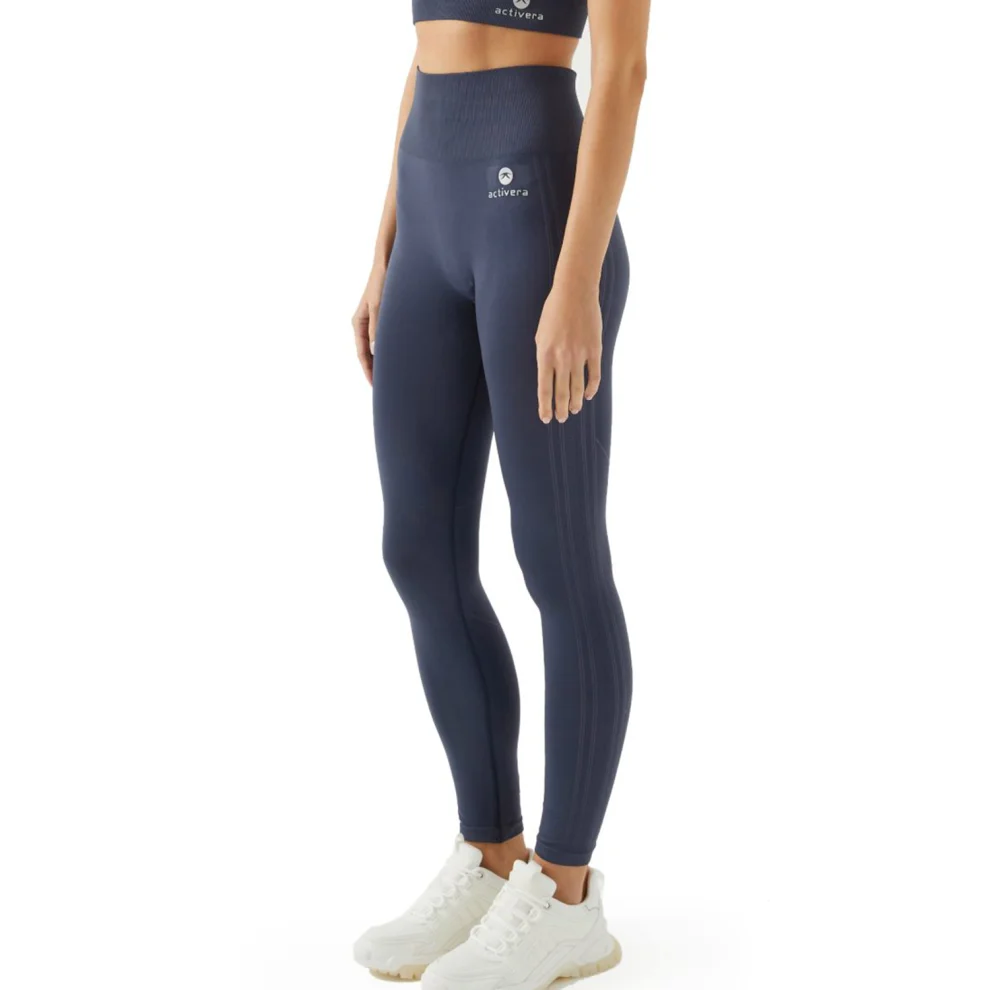 Activera - High - Waist Seamless Leggings Navy Blue L-XL