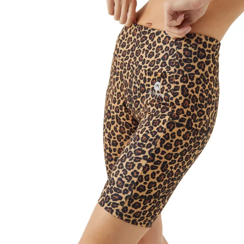 Activera - High-waist-recovering Leopard Short Tights