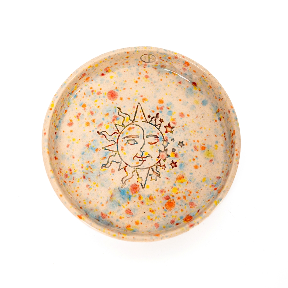 Sun And Moon Ceramic Plate