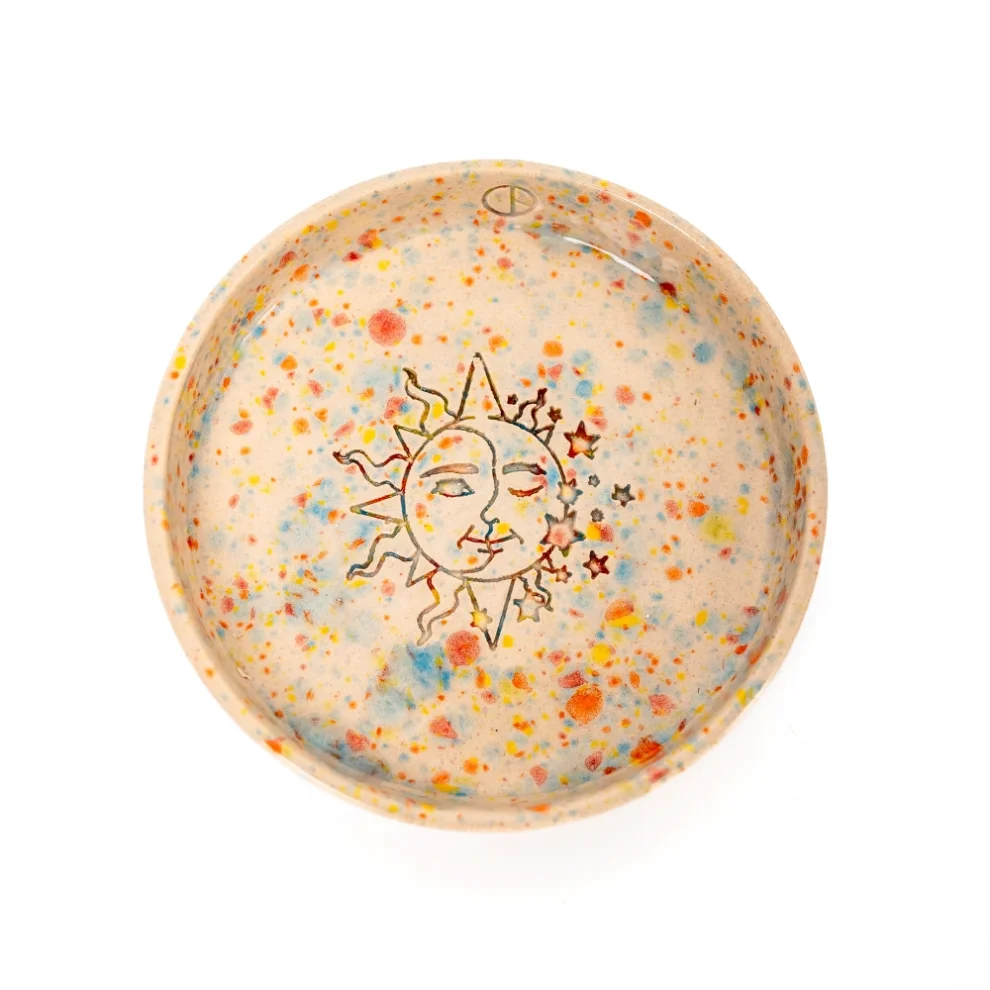 Damlart Ceramic Studio - Sun And Moon Ceramic Plate