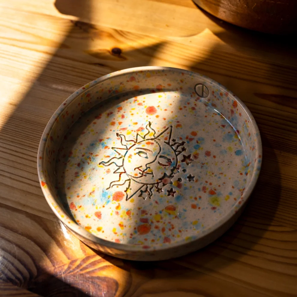 Damlart Ceramic Studio - Sun And Moon Ceramic Plate