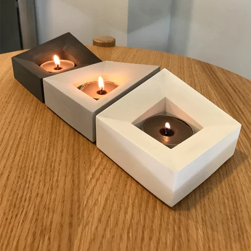 Studio Ays - Angled Candleholders Set Of 3