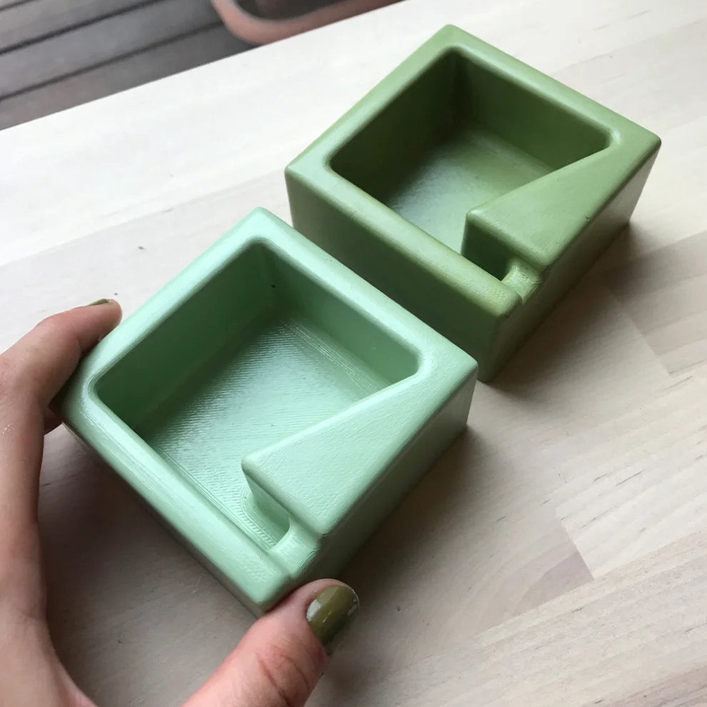 Studio Ays - Green Concrete Ashtray Set Of 2