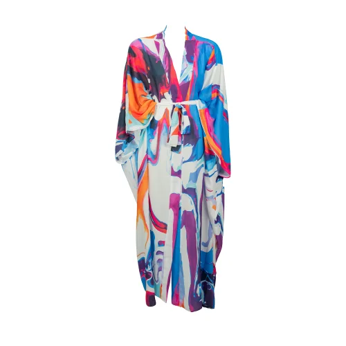 Wolas - Violet- Swan Kimono Dress
