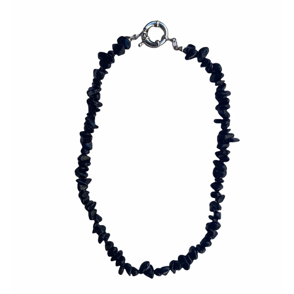 Beany Beady - Blacked Nacre Necklace