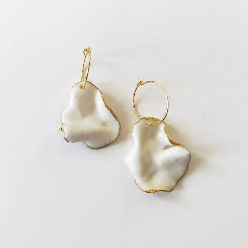 Opia Ceramics - Moire Porcelain Earring