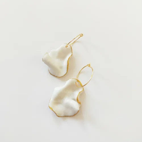 Opia Ceramics - Moire Porcelain Earring