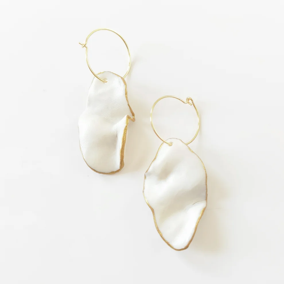 Opia Ceramics - Fold Porcelain Earring