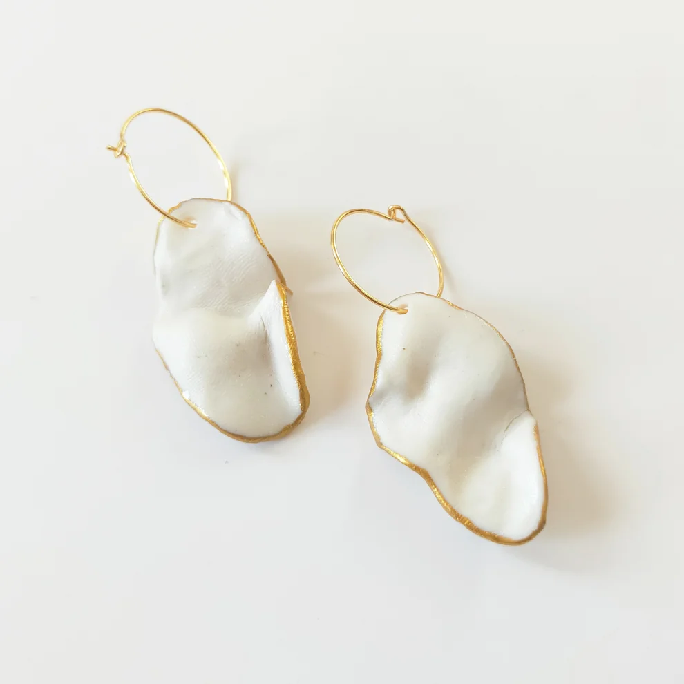 Opia Ceramics - Fold Porcelain Earring