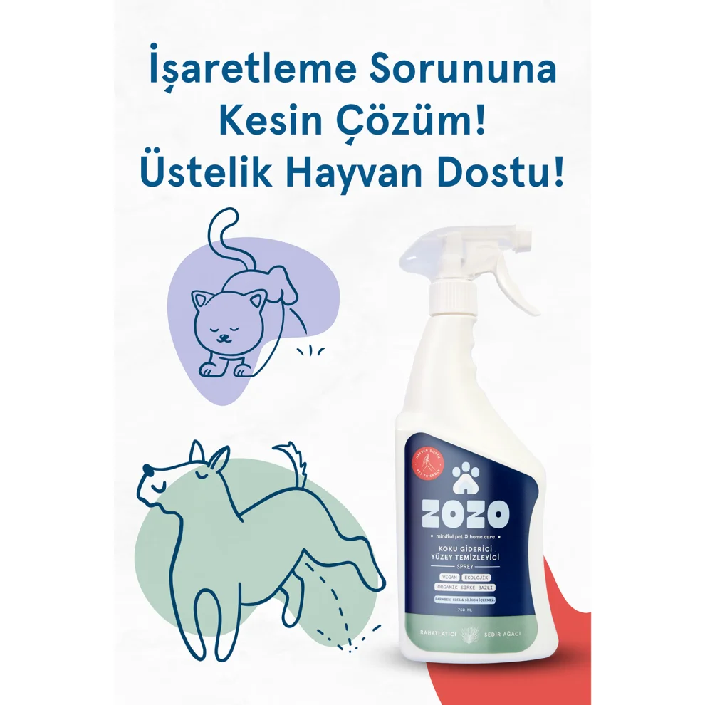 Zozo Cares - Deodorizing Surface Cleaner Spray - Hypoallergenic - 750 Ml