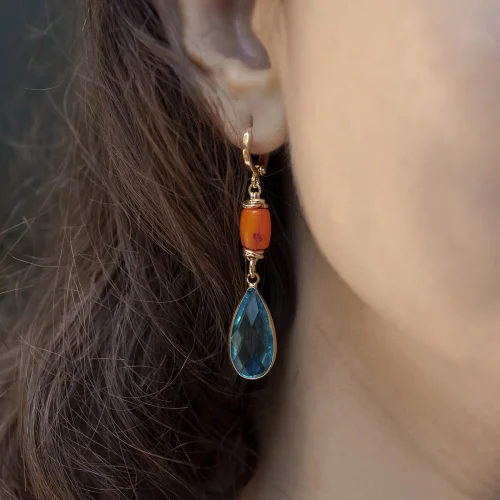 Atelier Petites Pierres - Aqua - Drop Earrings